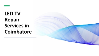 LED TV Repair Services in Coimbatore