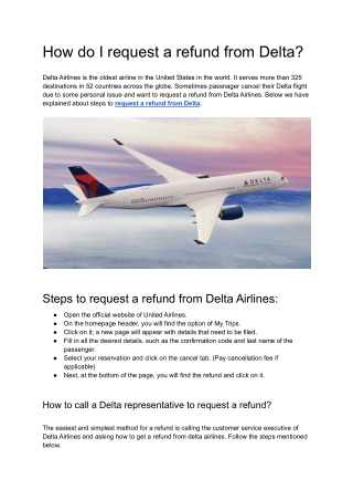 How do I request a refund from Delta?