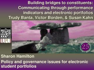 Sharon Hamilton Policy and governance issues for electronic student portfolios