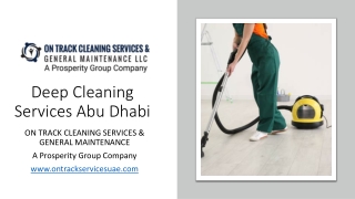 Deep Cleaning Services Abu Dhabi​