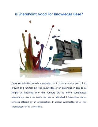 Is SharePoint Good For Knowledge Base