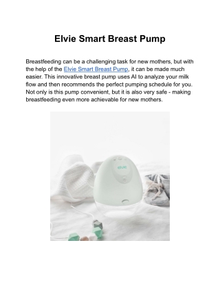 Elvie Smart Breast Pump