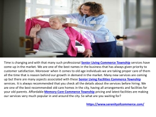 Assisted Living & Elder Care Services Commerce Township