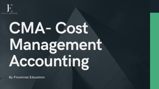 CMA- Cost Management Accounting