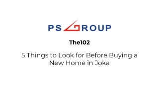 5 Things to Look for Before Buying a New Home in Joka