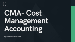 CMA- Cost Management Accounting