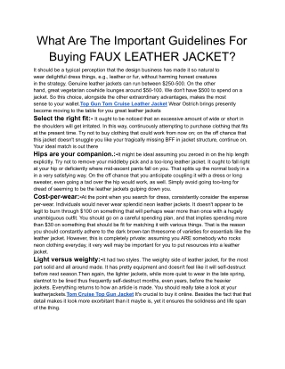 what-are-the-important-guidelines-for-buying-faux-leather-jacket
