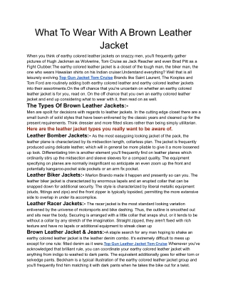 what-to-wear-with-a-brown-leather-jacket