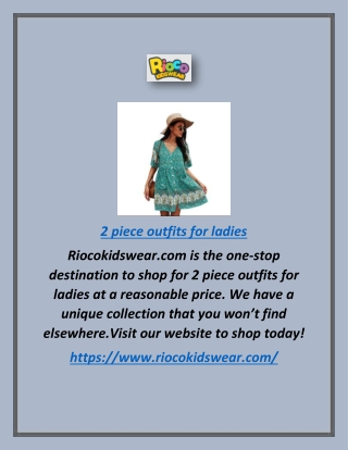 Interested in buying 2 piece outfits for ladies
