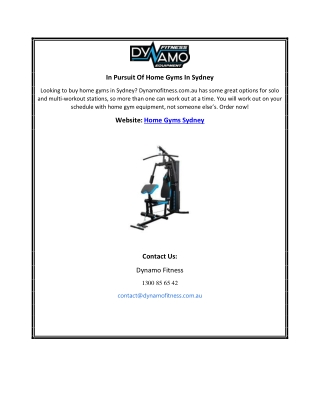 Looking For Home Gyms In Melbourne