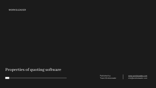Properties of quoting software