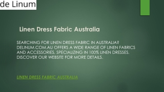 Linen Dress Fabric Australia  Delinum.com.au
