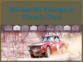 Rallies For Vintage & Classic Cars