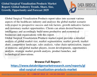 5.Global Surgical Visualization Products