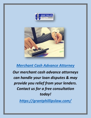 Merchant Cash Advance Attorney - Grant Phillips Law PLLC
