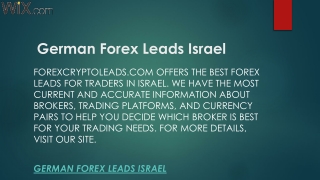 German Forex Leads Israel Forexcryptoleads.com