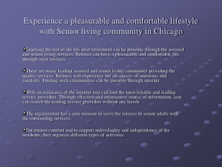 Assisted living Chicago