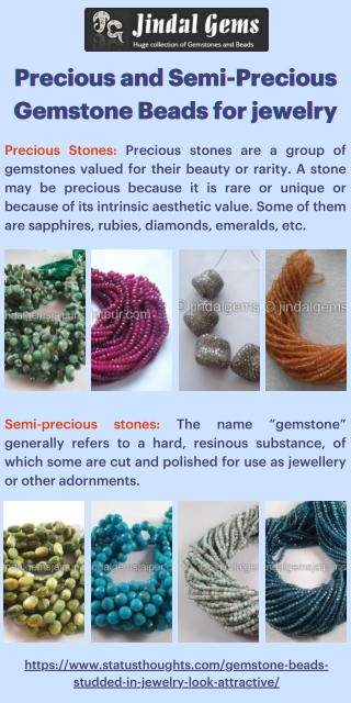 Gemstone Beads Studded In Jewelry Look Attractive