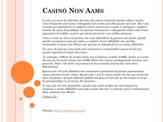 Casinò Non Aams