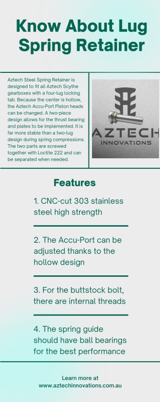 Know about Lug Spring Retainer