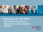 Appraisers in The Ring