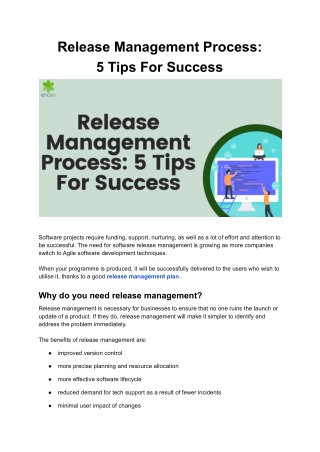Release Management Process: 5 Tips For Success