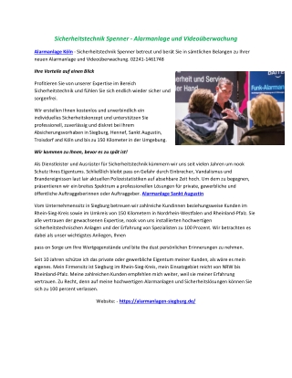 Sicherheitstechnik Spenner - Alarmanlage und Videoüberwachung