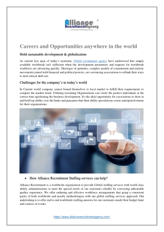 How to Know You Need Global Staffing Services
