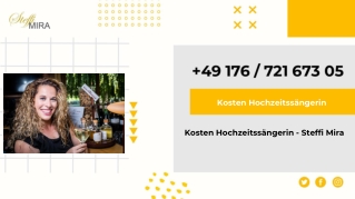 Kosten Hochzeitssängerin - Steffi Mira