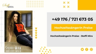 Hochzeitssängerin Preise - Steffi Mira