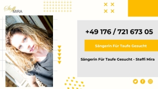 Sängerin Für Taufe Gesucht - Steffi Mira