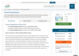 Alcohol Packaging Market is projected to grow at a CAGR of 5.3% from 2022 to 203