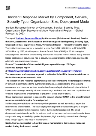 Incident Response Market by Component, Service, Security Type, Organization Size