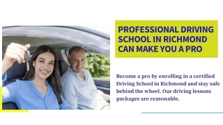 Professional Driving School in Richmond AND Penrith Can Make You a Pro