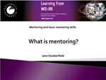 What is mentoring