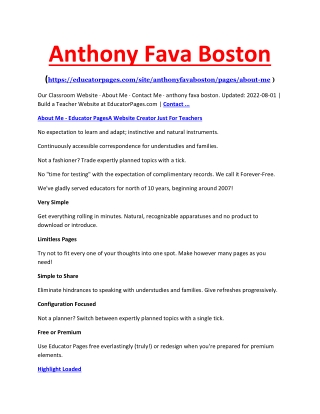 Anthony Fava Boston
