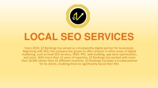 Local SEO Services – Get Better Visibility In Local Search