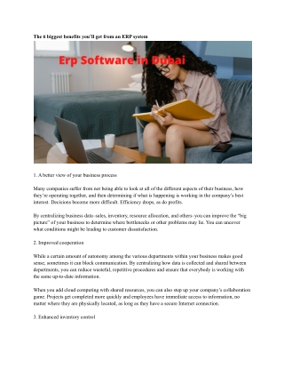 Erp Software in Dubai