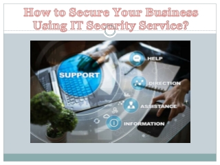 How to Secure Your Business Using IT Security Service?