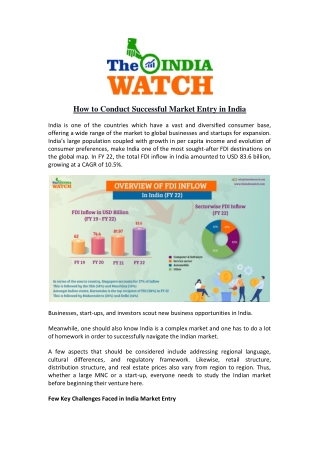 How to Conduct Successful Market Entry in India