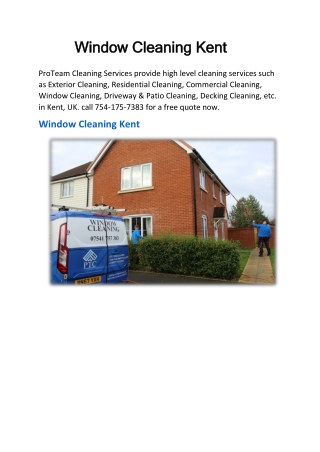 Window Cleaning Kent