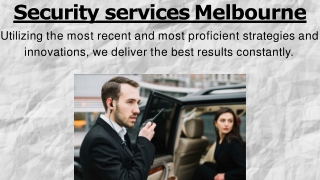 Security services Melbourne