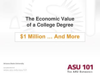 The Economic Value of a College Degree