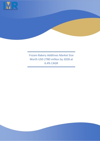 Frozen Bakery Additives Market