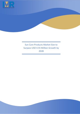Sun Care Products Market
