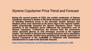 Styrene Copolymer Demand online