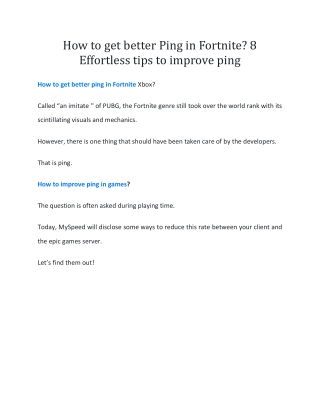 How to get better Ping in Fortnite? 8 Effortless tips to improve ping