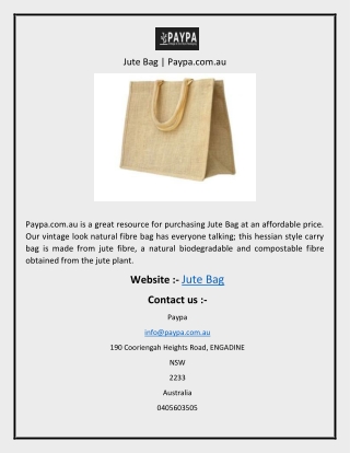 Jute Bag  Paypa.com