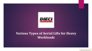 Various Types of Aerial Lifts for Heavy Workloads