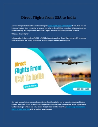 Direct Flights from USA to India.docx